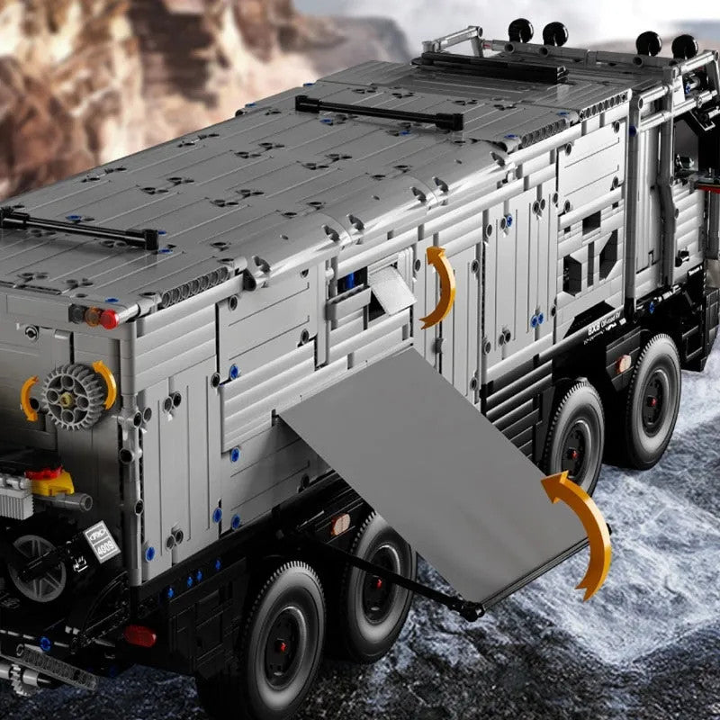 Motorized MOC RC Luxury Off-Road Heavy RV Truck Bricks Toy T4009