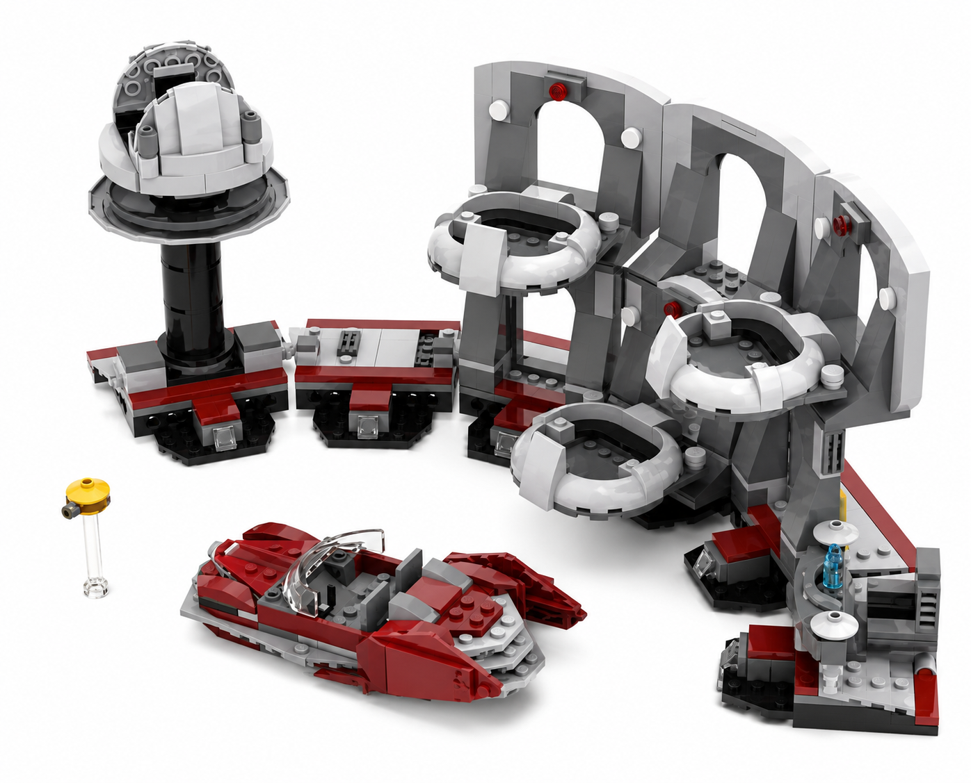 NEW 608 PCS Custom Star Wars Yoda vs Palpatine Duel MOC Build Revenge of Sith