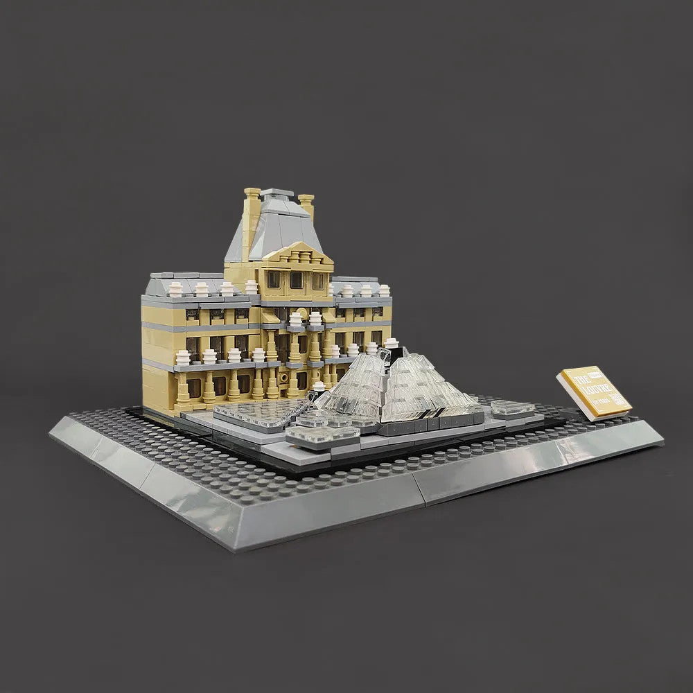 MOC Architecture City Paris The Louvre Bricks Kids Toys