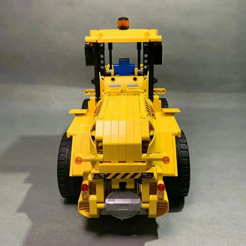 MOC RC Motorized Wheel Front Loader Bulldozer Bricks Toy