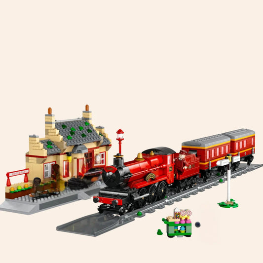 NEW 1074 PCS Wizard Express Train & Station Unbranded Building Block Set MOC