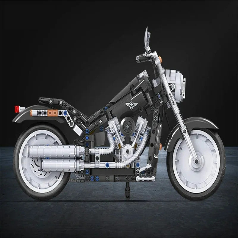 MOC Tech American Harley Motorcycle Bricks Toy 7049