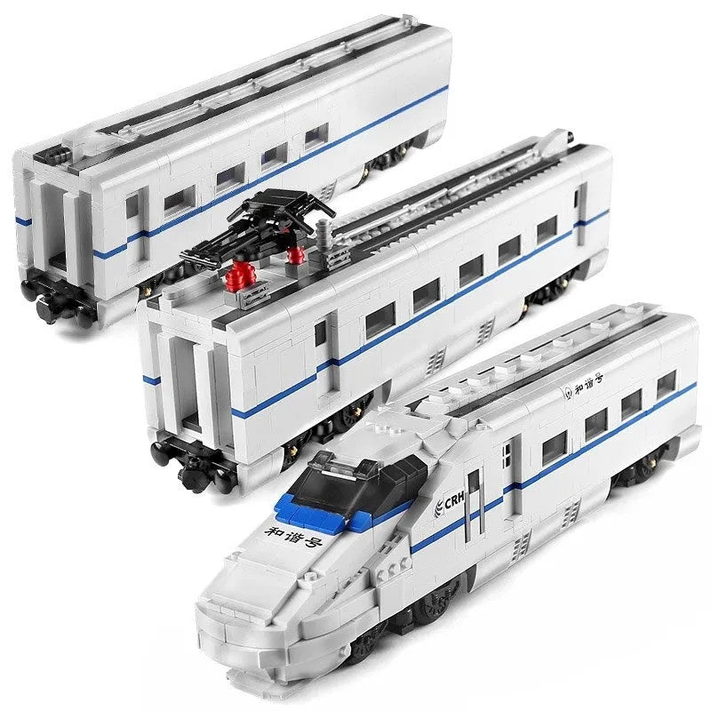 MOC APP Motorized RC CRH2 High-Speed Train Bricks Toy