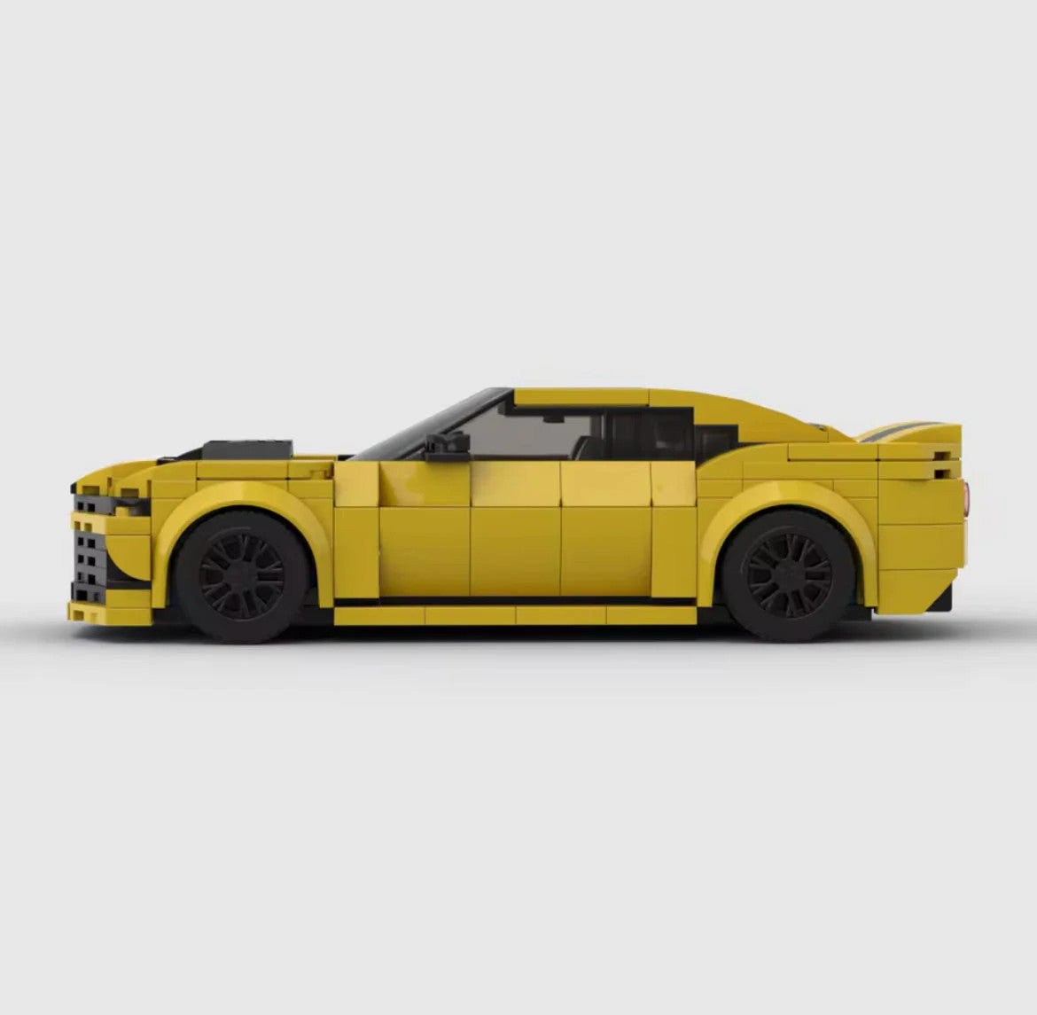 NEW Yellow Muscle Car Building Blocks Set Model Adults MOC Classic Racing