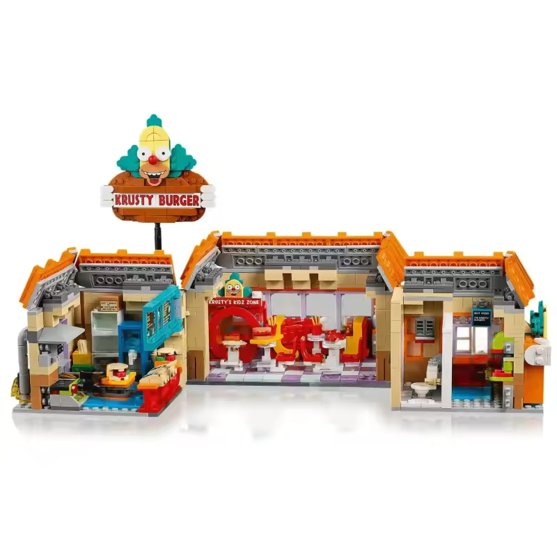 NEW The Simpsons: Krusty Burger 1635 Pieces - Building Toy Blocks Complete Set