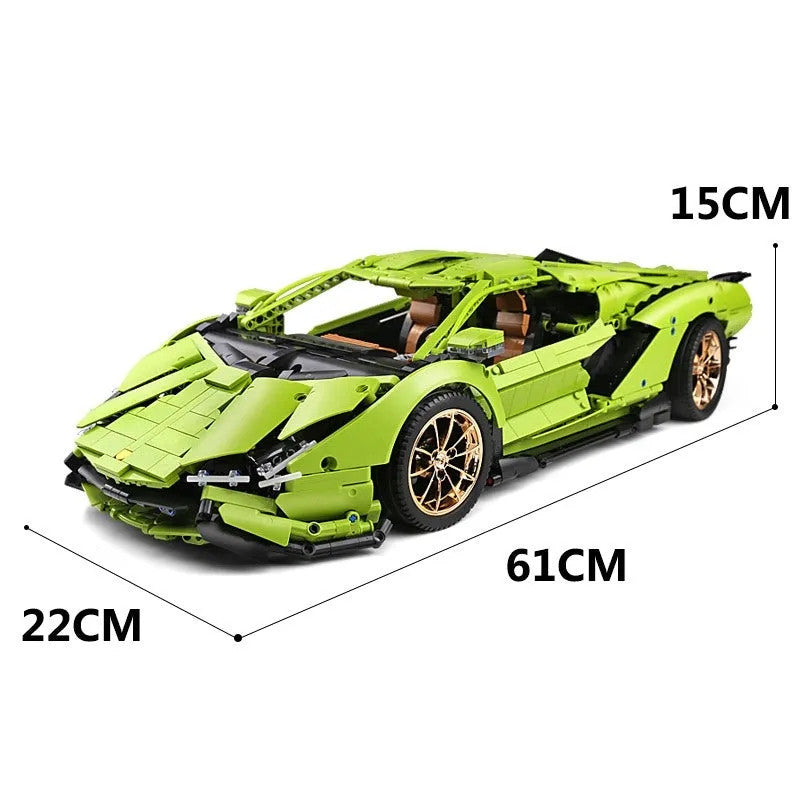 MOC APP RC Lamborghini Hyper Racing Car Bricks Toys 13057