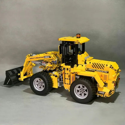 MOC RC Motorized Wheel Front Loader Bulldozer Bricks Toy
