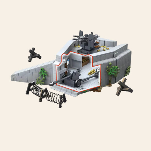 NEW Atlantic Wall Defense Base Building Blocks Set Adults MOC WW2 Military War