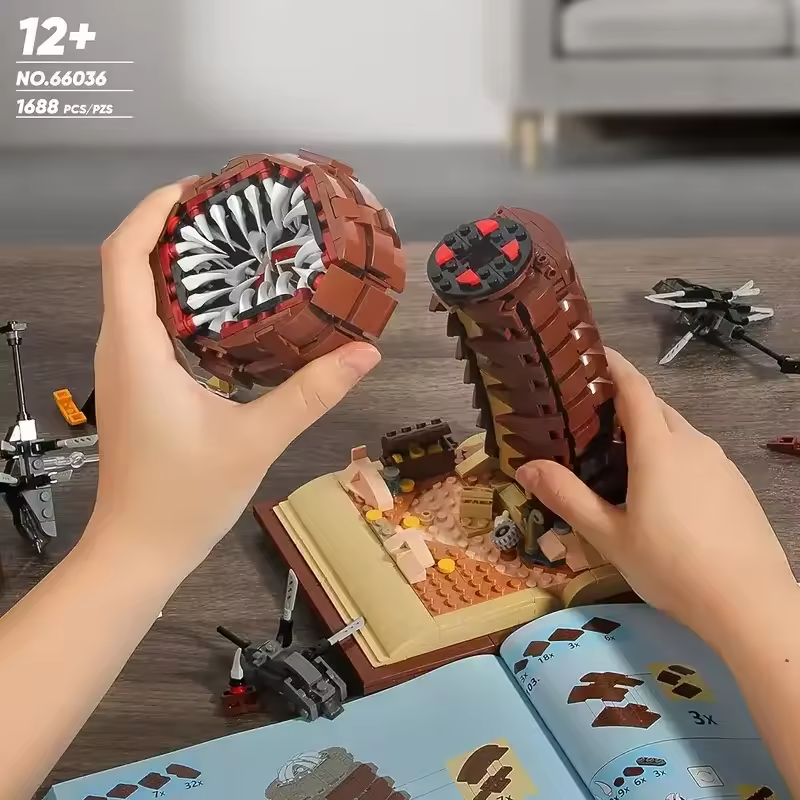 NEW DUNE Sandworm With Ornithopters Building Blocks Set 1688pcs Gift Toy Model
