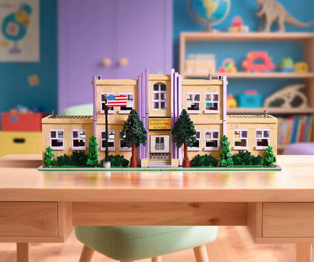 NEW Springfield Elementary School Modular Building Blocks Architecture 3500 PCS