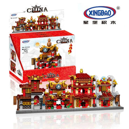 MOC Architecture China Town Street Bricks Toy