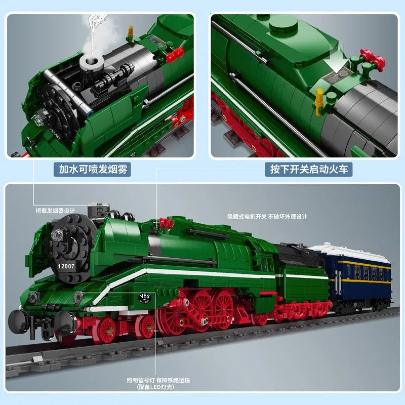 MOC APP Motorized RC BR18 201 German Express Train Bricks Toy