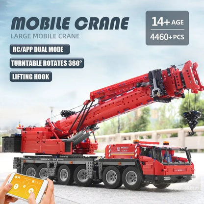 Tech MOC RC Heavy GMK Mobile Crane Truck Bricks Toy 17013