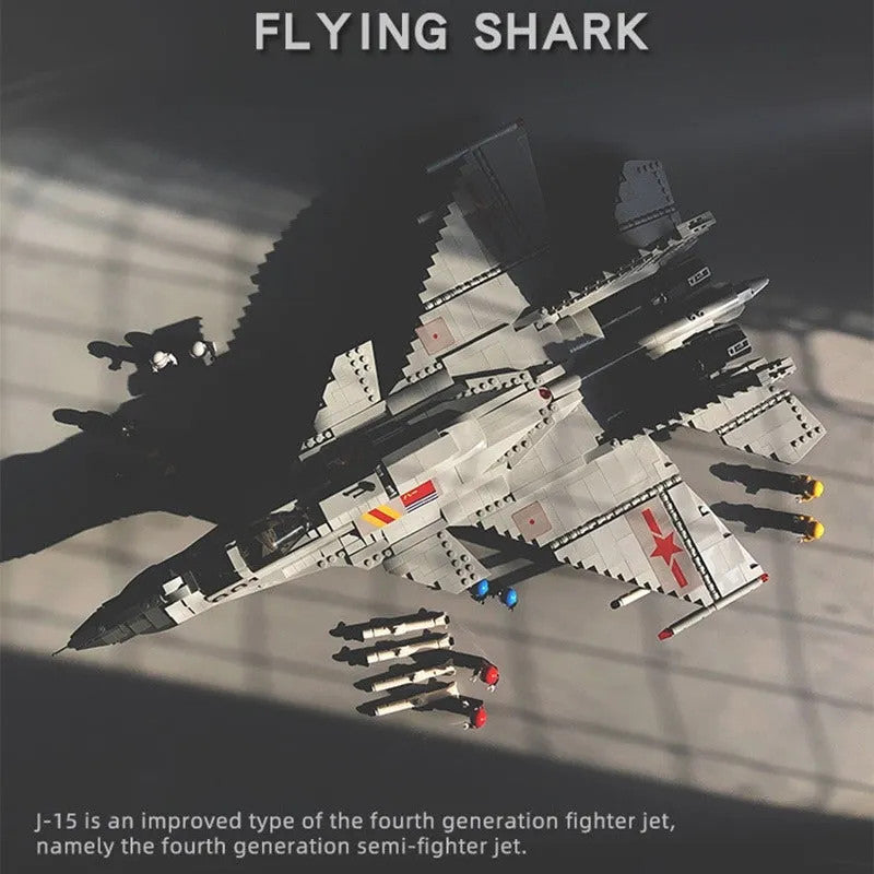 Military Aircraft J-15 Flying Shark Fighter Jet Bricks Toy