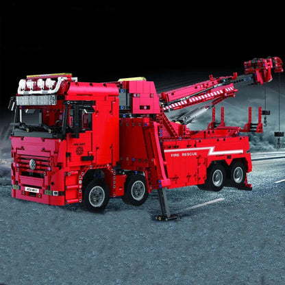 MOC Expert RC APP Rescue City Fire Truck Bricks Toys