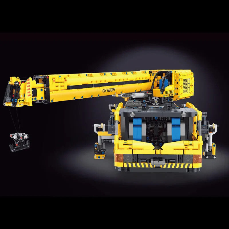 MOC RC Motorized Heavy Lift Crane Truck Bricks Toy T4004