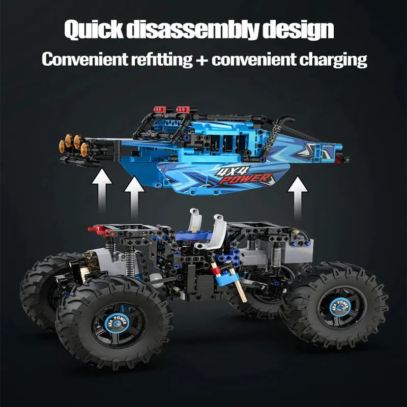 Tech RC MOC APP Off-Road Monster Buggy Bricks Toys
