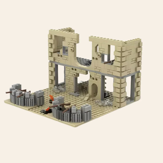 NEW Abandoned War Ruins Military Building Blocks Set Diorama Adults MOC Model