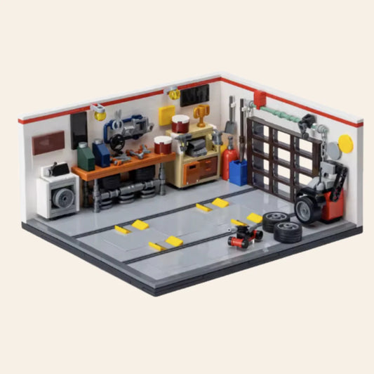 NEW Car Garage Auto Repair Building Blocks Set Model Adults MOC City Display