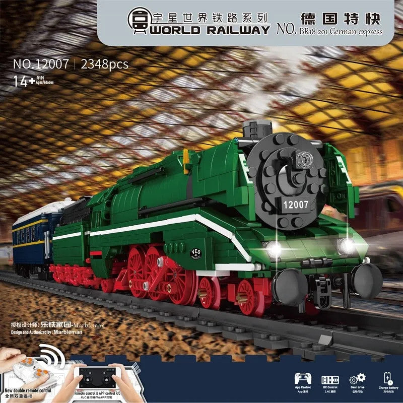 MOC APP Motorized RC BR18 201 German Express Train Bricks Toy