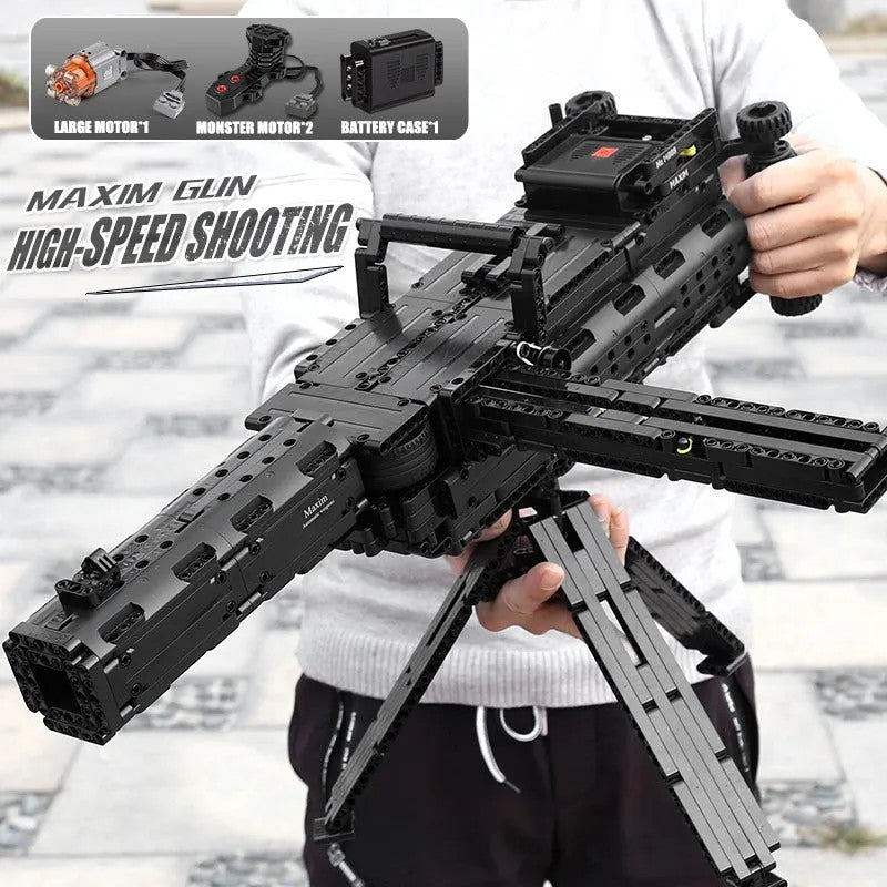 MOC Military Motorized Maxim Burst Gun Bricks Toys 14009
