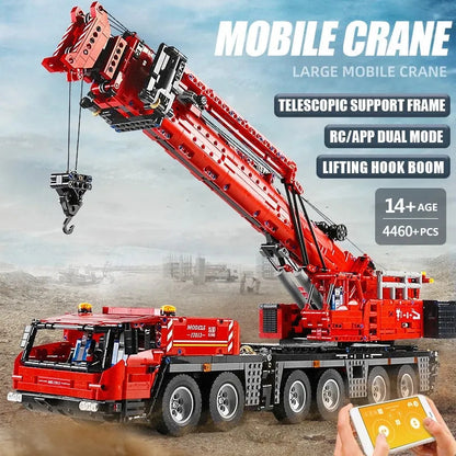 Tech MOC RC Heavy GMK Mobile Crane Truck Bricks Toy 17013