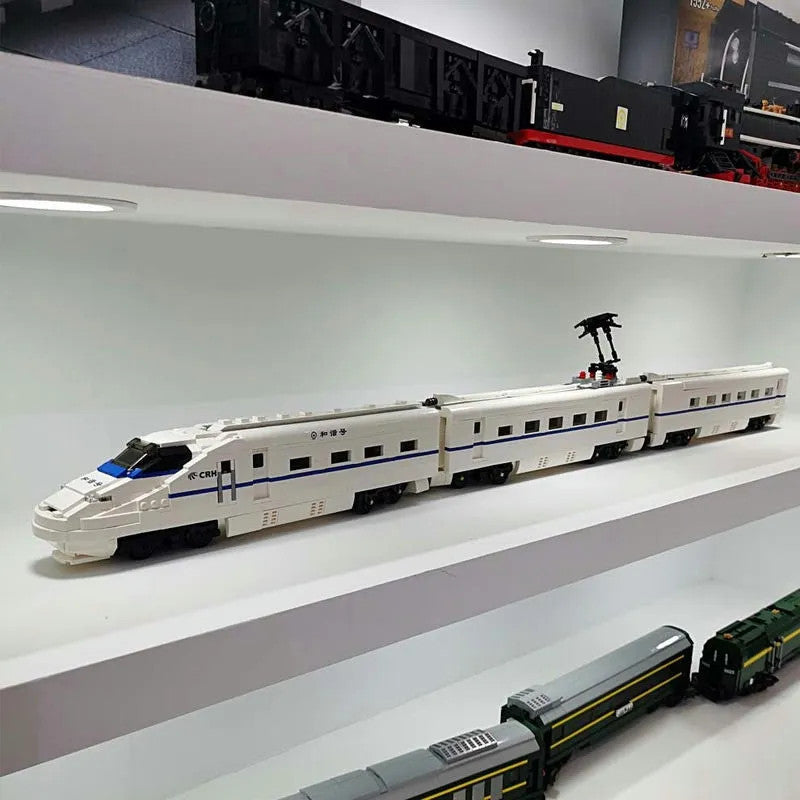 MOC APP Motorized RC CRH2 High-Speed Train Bricks Toy