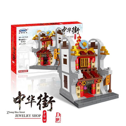 MOC Architecture China Town Street Bricks Toy
