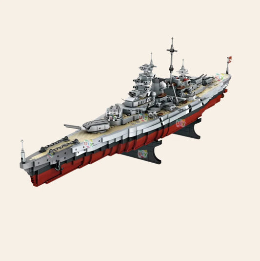 NEW WW2 Bismarck Battleship Building Blocks Set Model Adults MOC Navy Warship
