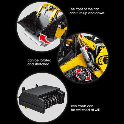 MOC APP Motorized RC Skid Steer Loader Truck Bricks Toy