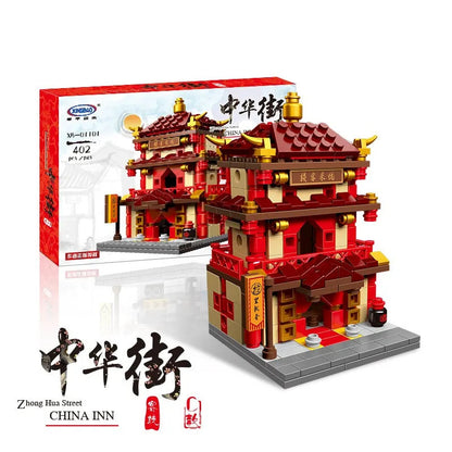 MOC Architecture China Town Street Bricks Toy