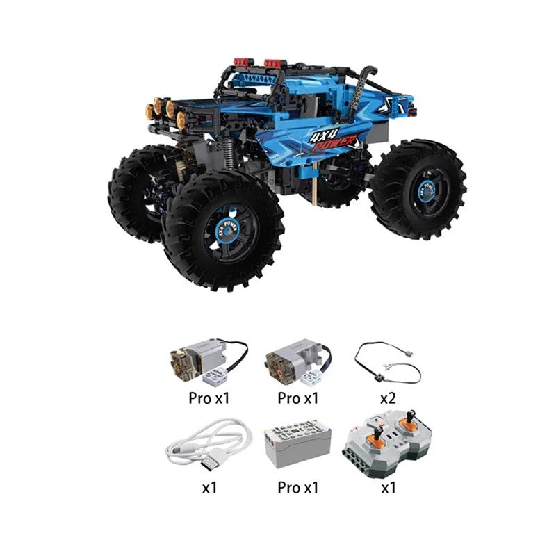 Tech RC MOC APP Off-Road Monster Buggy Bricks Toys