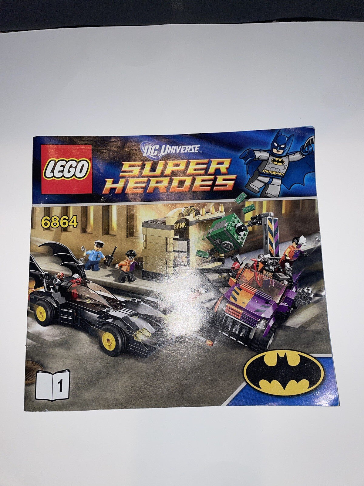LEGO 6864 DC Comics Super Heroes The Batmobile and the Two-Face Chase Incomplete