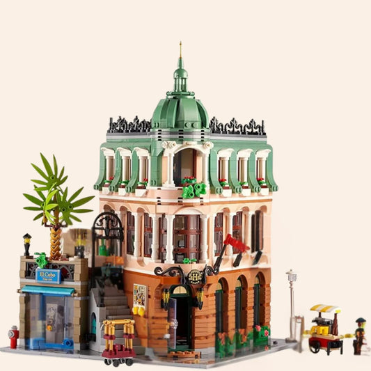 NEW Boutique Hotel Building Blocks Set Model Adults MOC Modular City Street