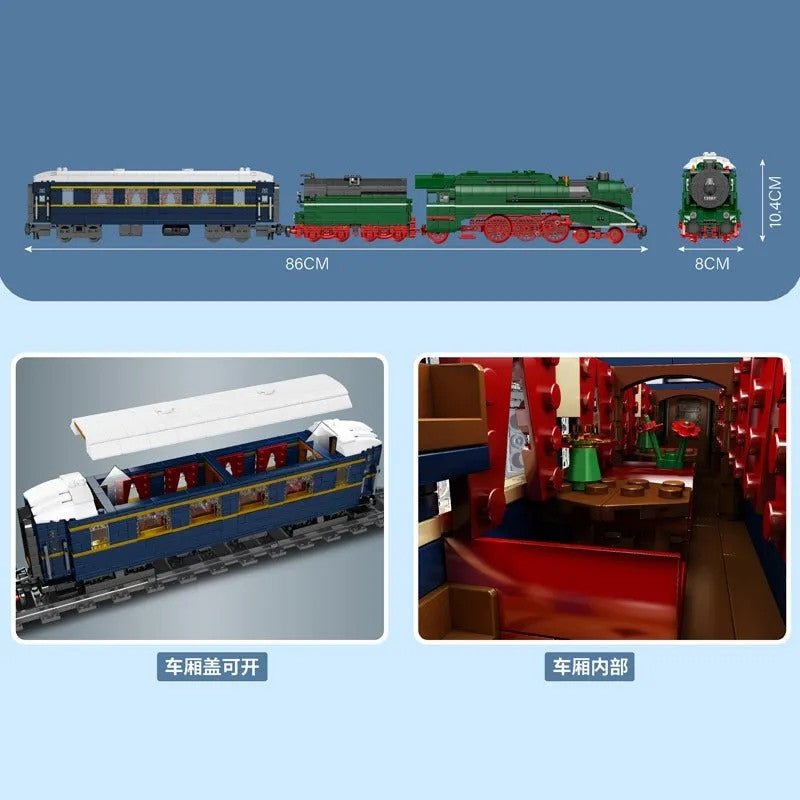 MOC APP Motorized RC BR18 201 German Express Train Bricks Toy