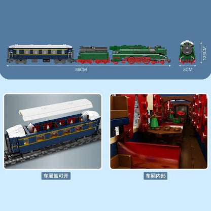 MOC APP Motorized RC BR18 201 German Express Train Bricks Toy