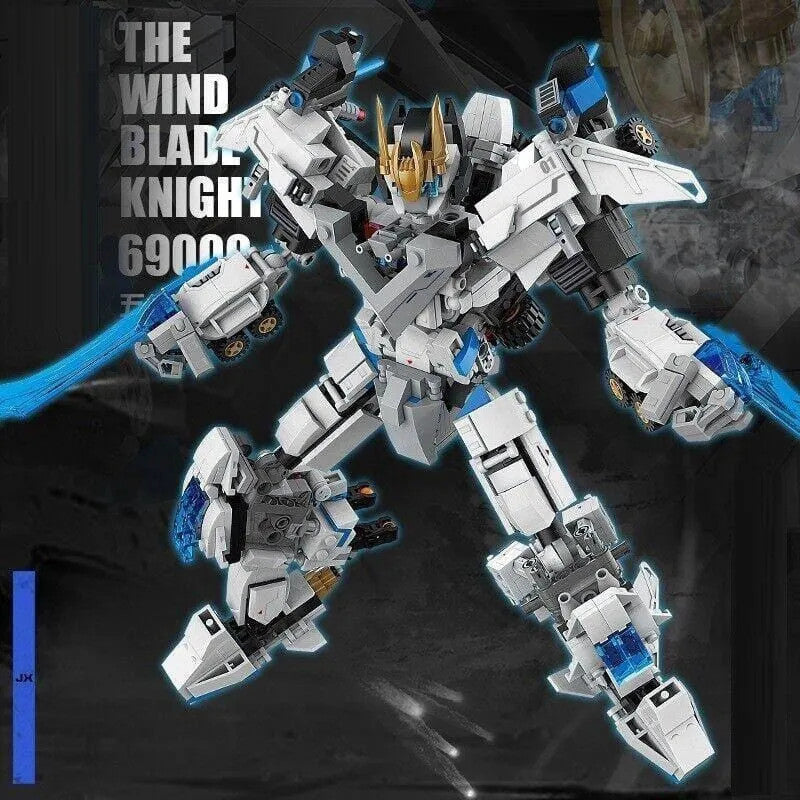 MOC Deformation Wind Blade Mech Robot Bricks Toys