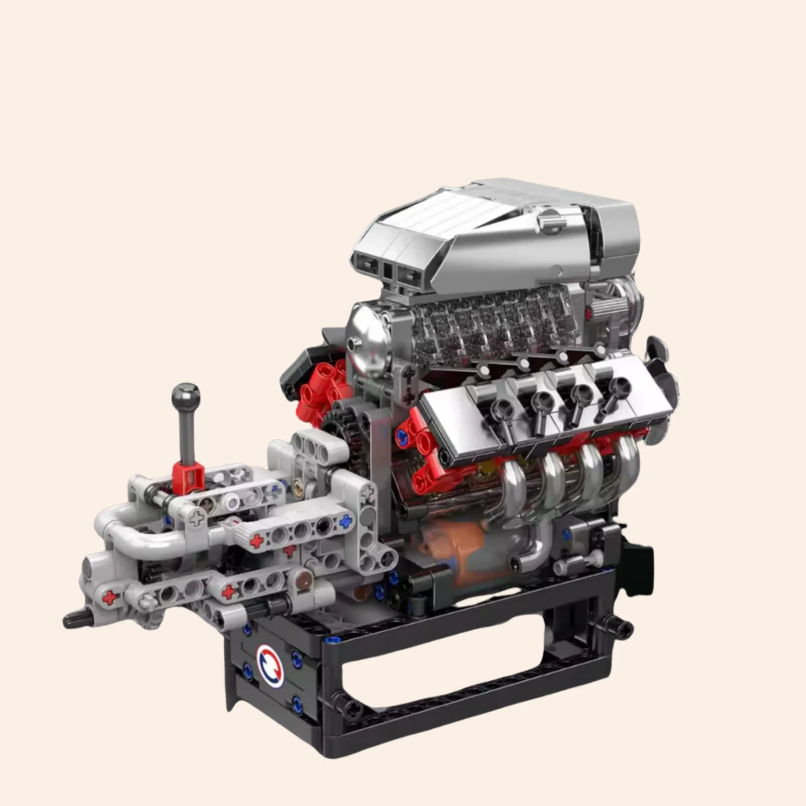 NEW Motorized V8 Engine Gearbox Building Blocks Set Model Adults MOC Working