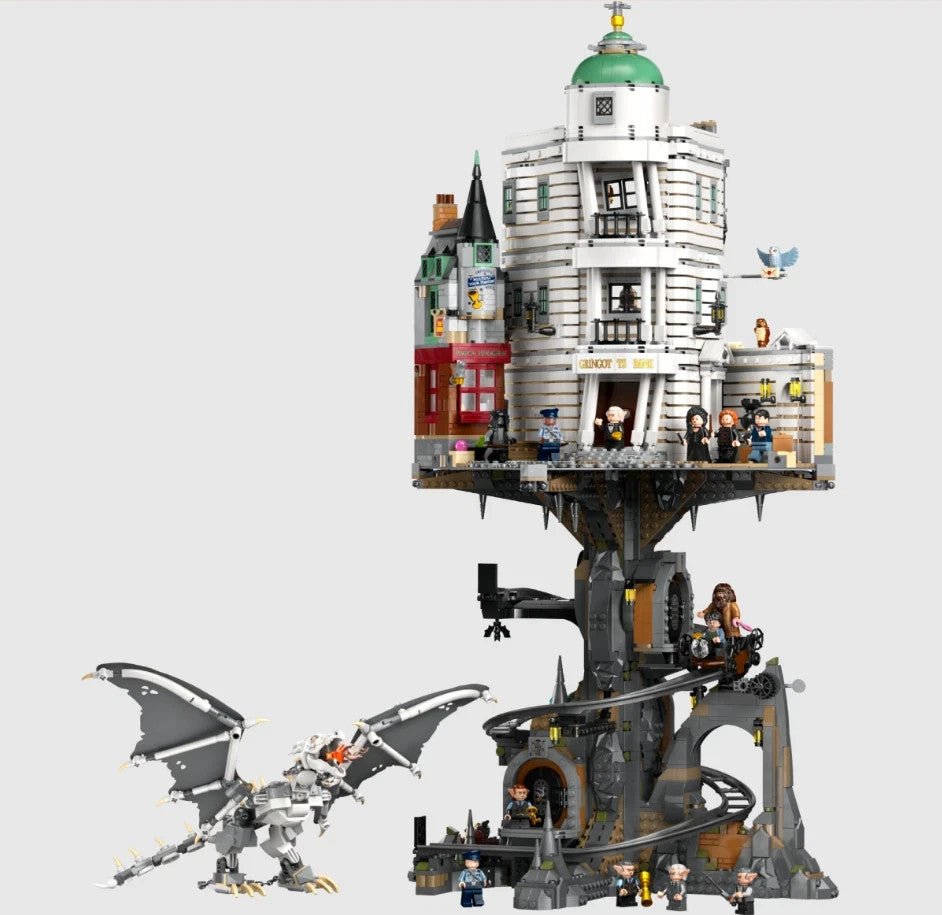 NEW 4803PCS Harry Potter Gringotts Wizarding Bank Building Block Set W/ FIGS