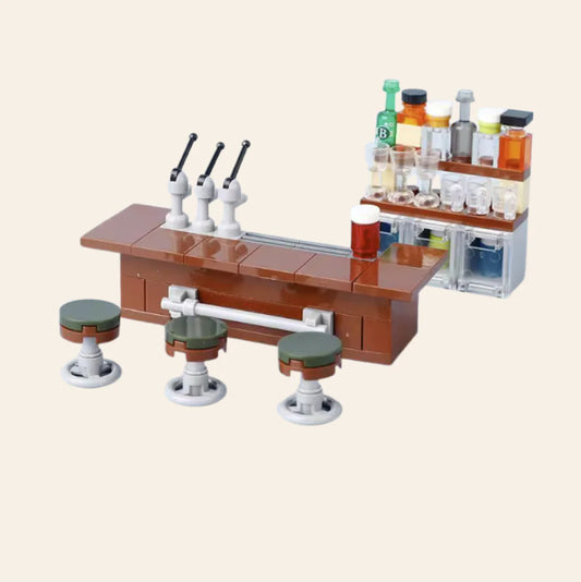 NEW Mini Bar Building Blocks Set Model Adults MOC Home Pub Drinks Display Decor