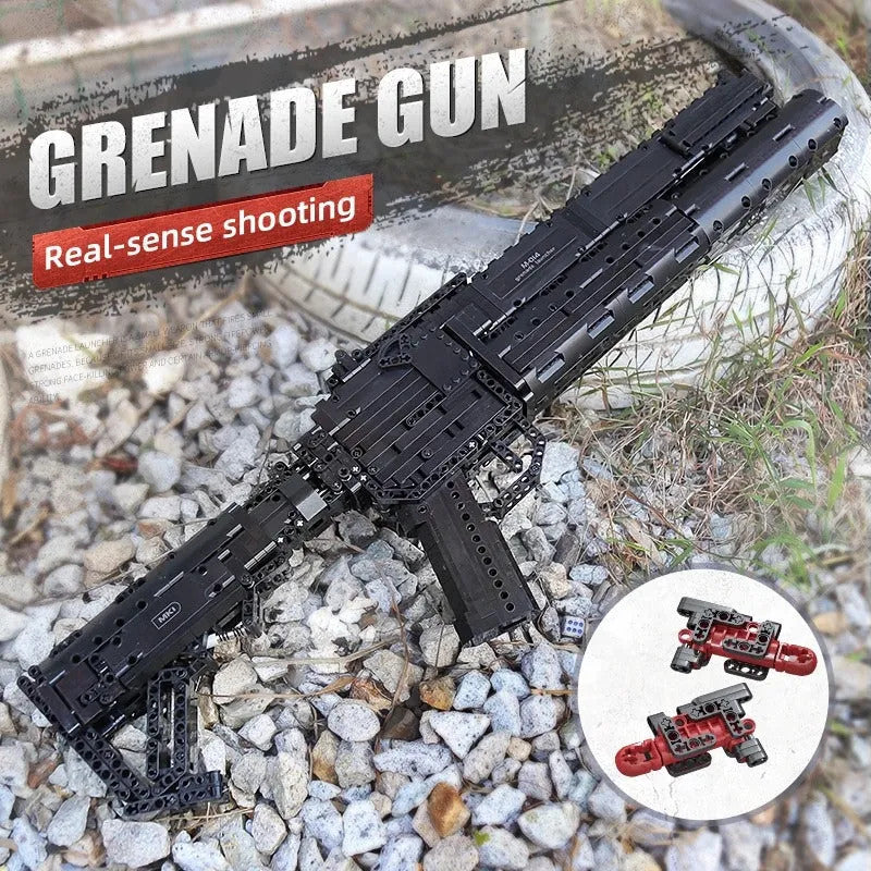 MOC Military Motorized Grenade Launcher Gun Bricks Toy 14014