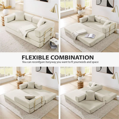 NEW COMFY Convertible Floor Sofa Sleeper Bed Foldable Mattress Lounge Loveseat