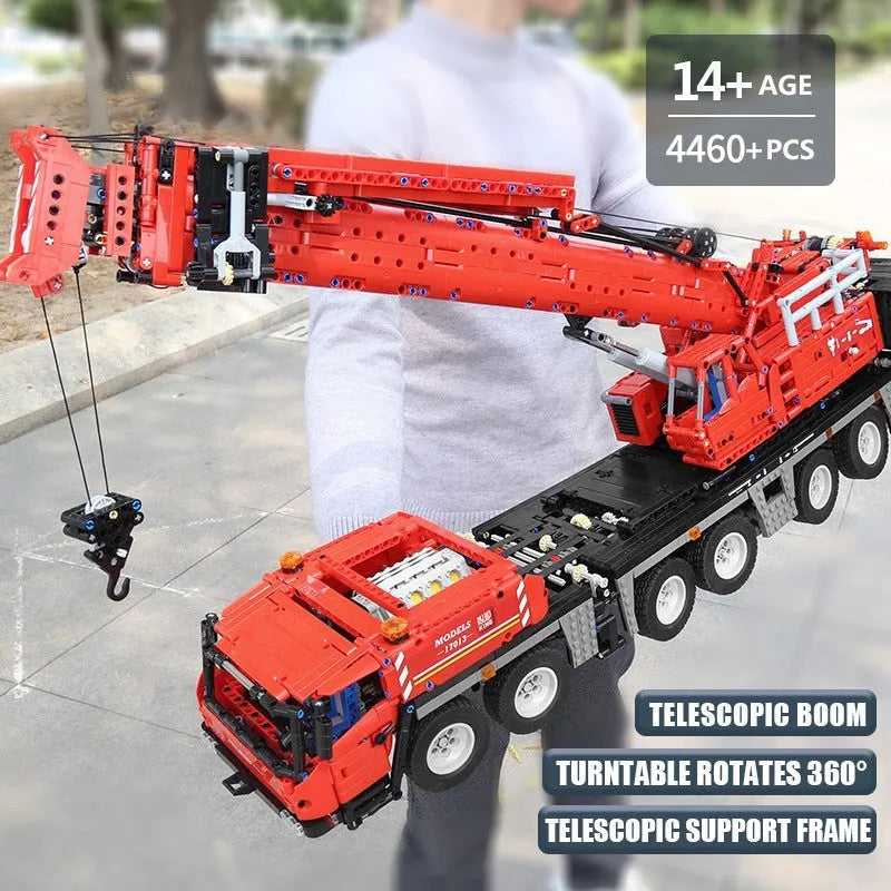 Tech MOC RC Heavy GMK Mobile Crane Truck Bricks Toy 17013