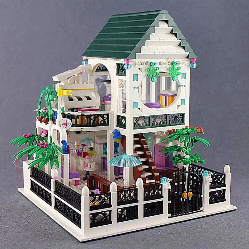 MOC Street Expert City Romantic House Bricks Toy