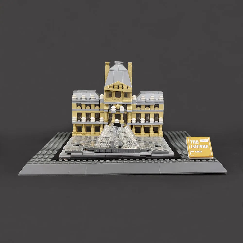 MOC Architecture City Paris The Louvre Bricks Kids Toys