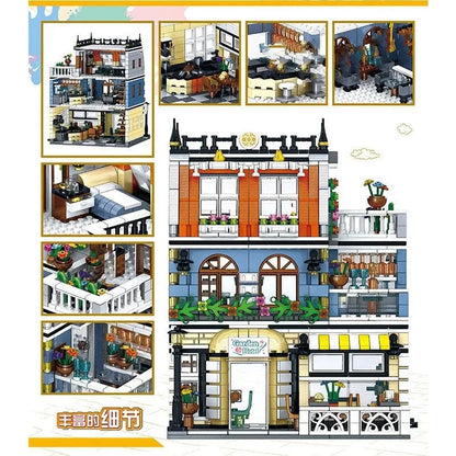 MOC Creator Expert City Garden Hotel Bricks Toy 0940
