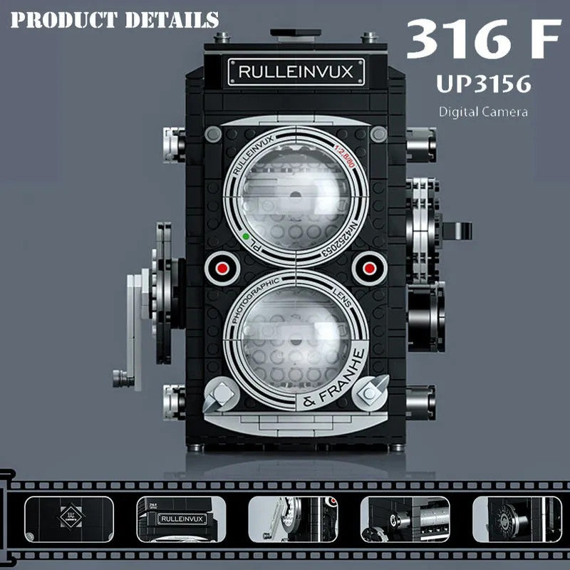 MOC Ideas Vintage Digital Retro Camera Bricks Toy 00847