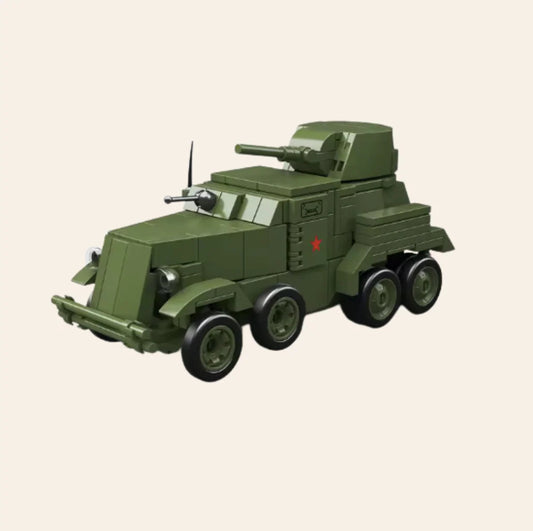 NEW BA-10 Armored Car Building Blocks Set Model Adults MOC WW2 Soviet Military