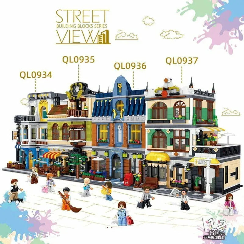 MOC Creator Expert City Rome Restaurant Bricks Toy