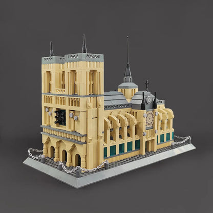 MOC Architecture Paris Notre Dame Cathedral Bricks Toy